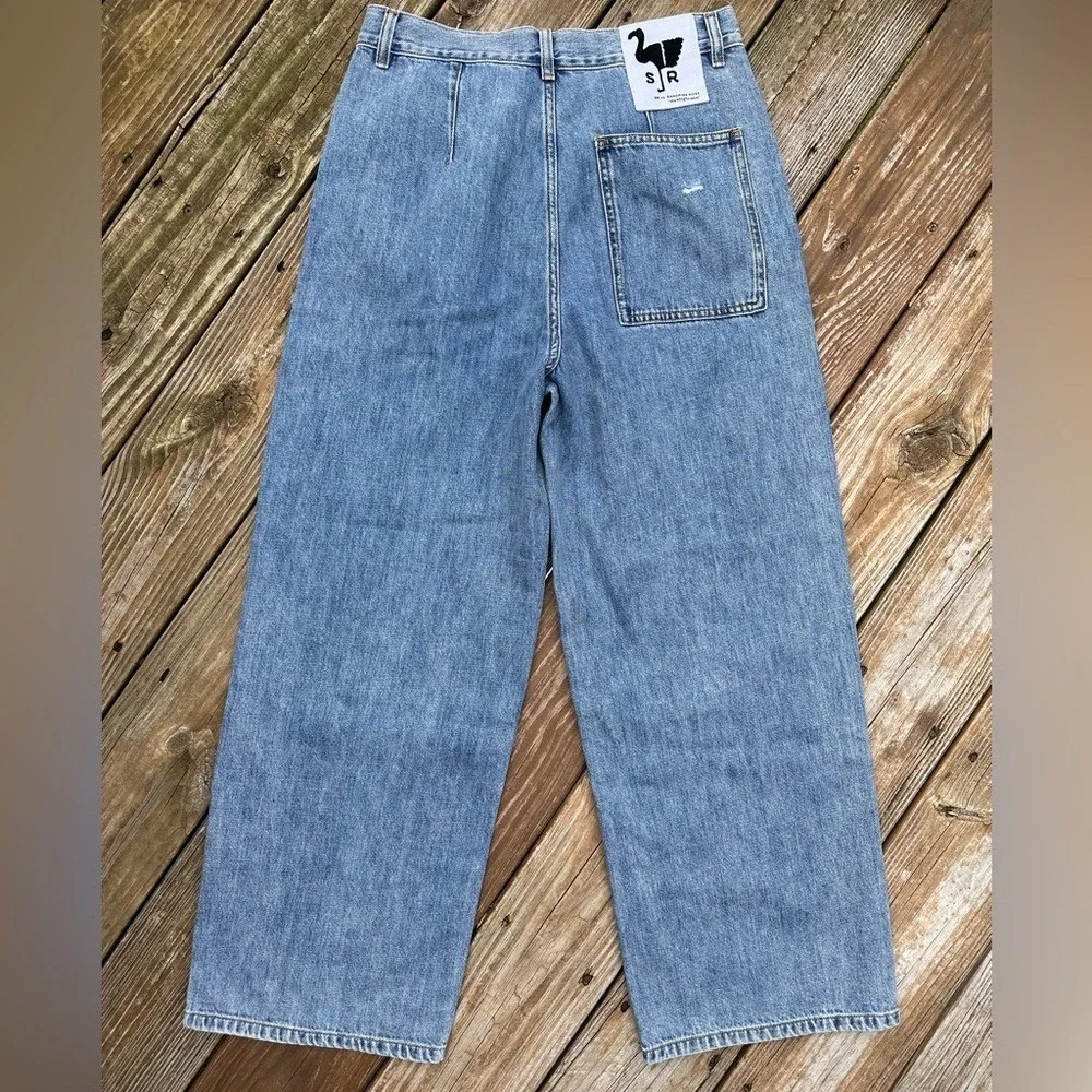 Free People SR vs Sandrine Rose The Virgin Label Wide Leg Jeans - Picture 3 of 4